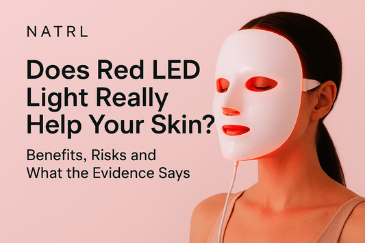 LED face mask in use ~ natrl skincare