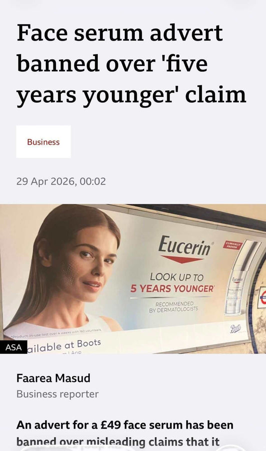 Perceived results v provable outcomes in skincare