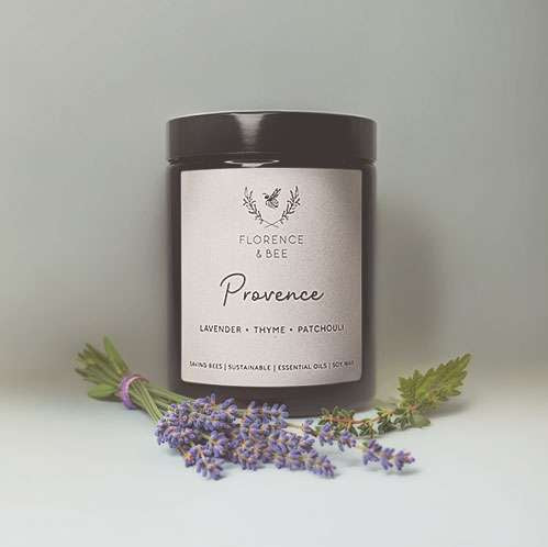 Hand poured soy candles by Florence & Bee