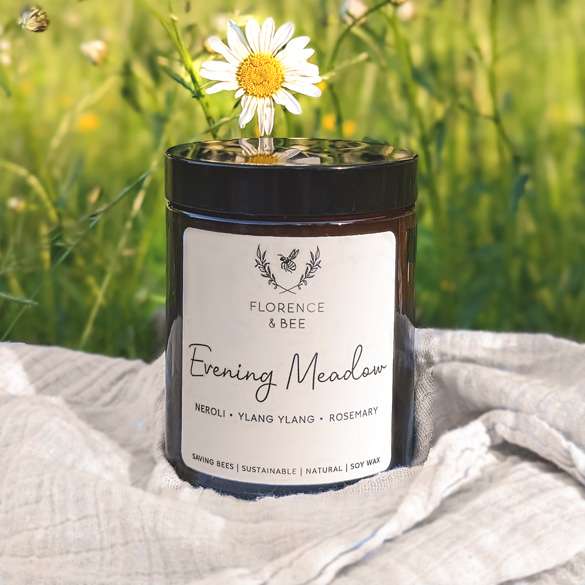 Hand poured soy candles by Florence & Bee