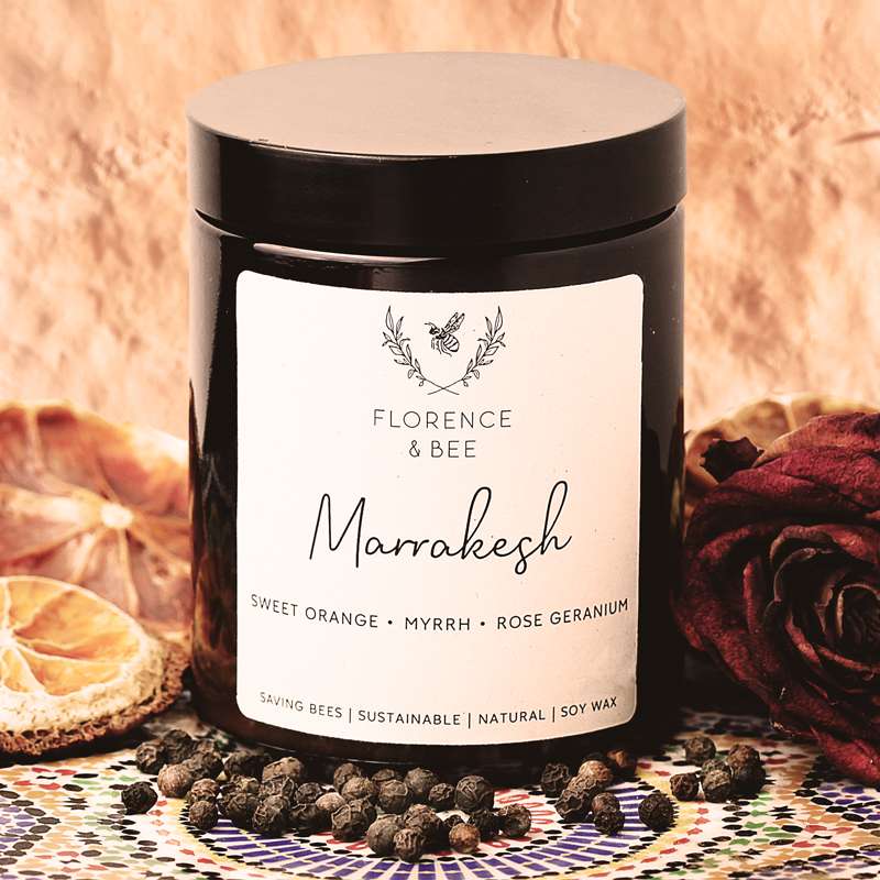 Hand poured soy candles by Florence & Bee