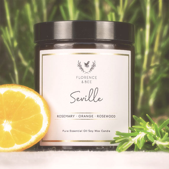 Hand poured soy candles by Florence & Bee